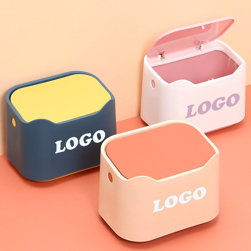 Mini Desktop Trash Can w/Lid