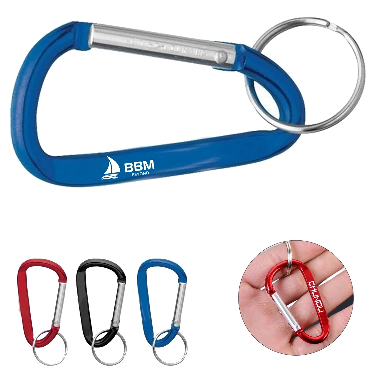 Multicolor Aluminum D Ring Shape Carabiner 1