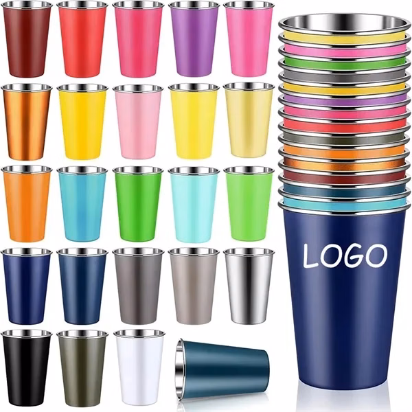 16oz Stainless Steel Cup for Work, School and Travel