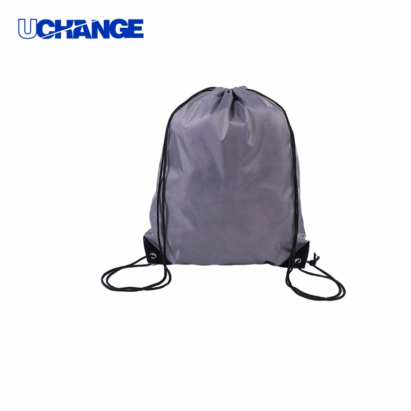 Polyester Drawstring Backpack Bag with Corner Reinforcement