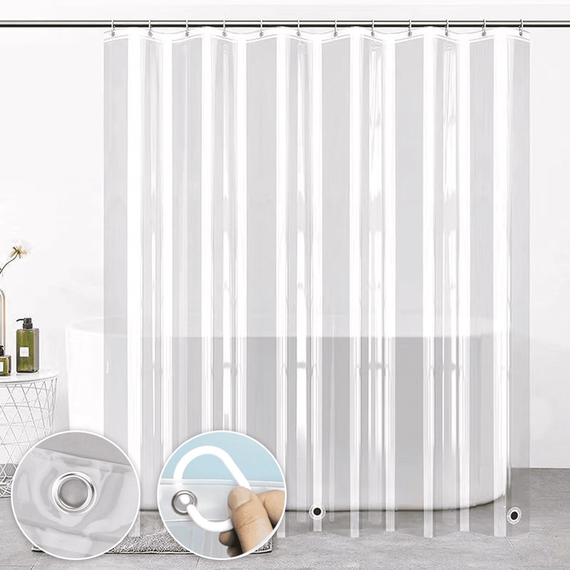 Eco-Friendly Translucent Shower Curtain