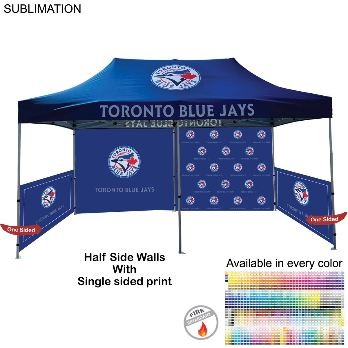 Half Side Wall for 10x20 Tent Kit, Sublimated, Single Sided Print 1