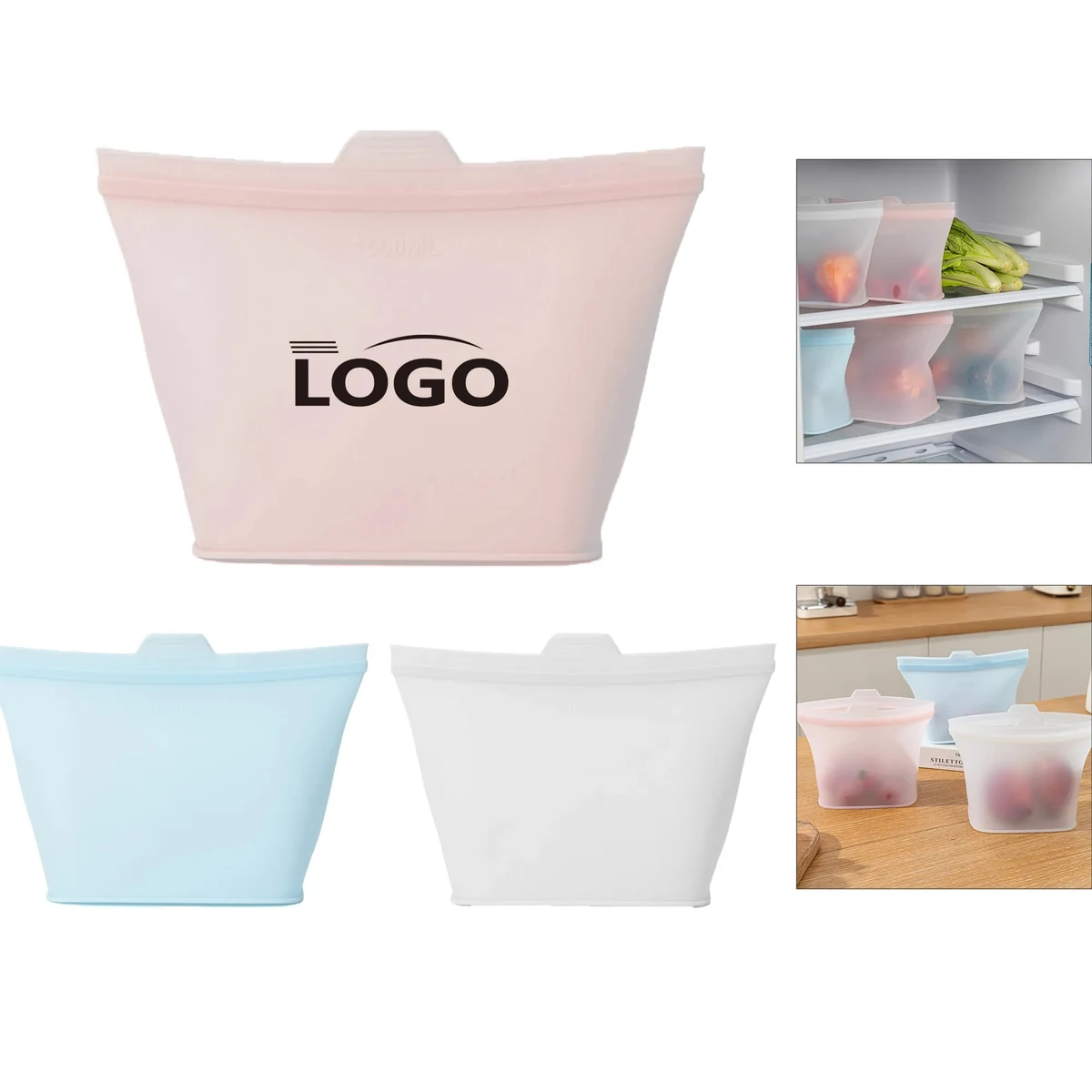 Food-Grade Silicone Reusable Leakproof Storage Bags 1