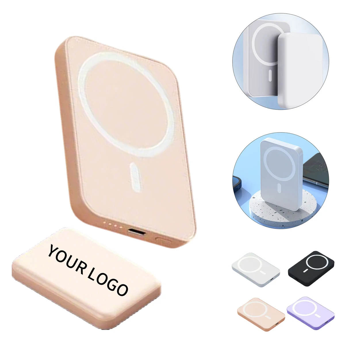 Magnetic Wireless Power Bank 5000 Mah Slim Design 1
