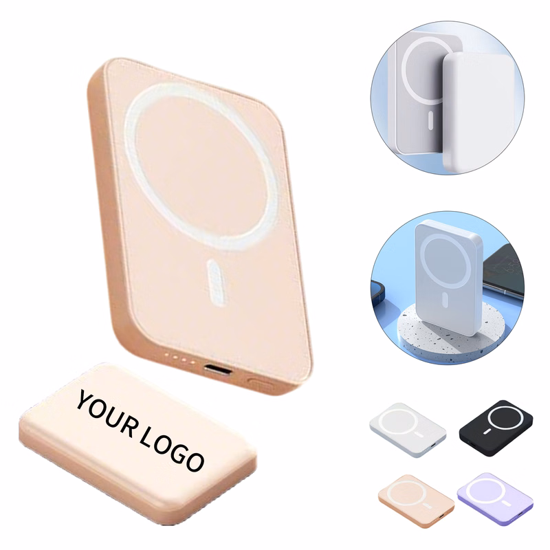 Magnetic Wireless Power Bank 5000 Mah Slim Design