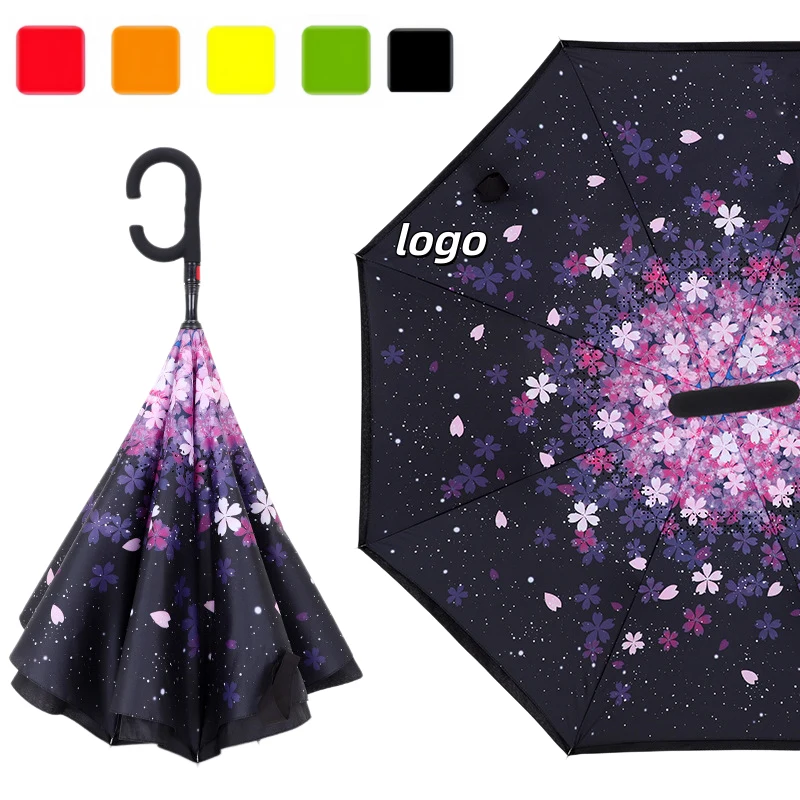 Automatic C-Handle Rubber Grip Umbrella 1