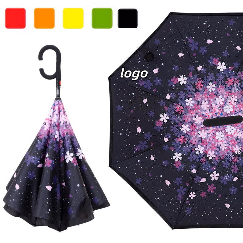 Automatic C-Handle Rubber Grip Umbrella
