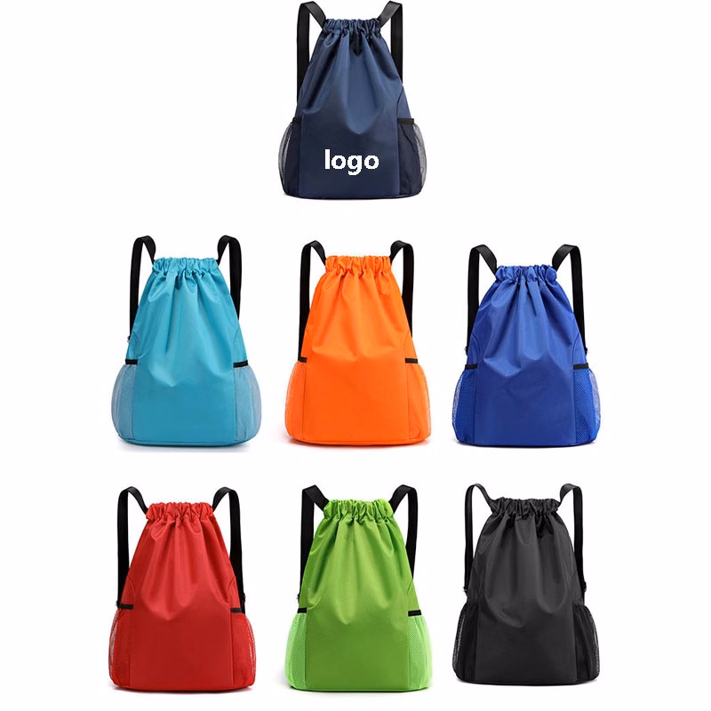 Big Drawstring Backpack W/ Double Mesh pockets