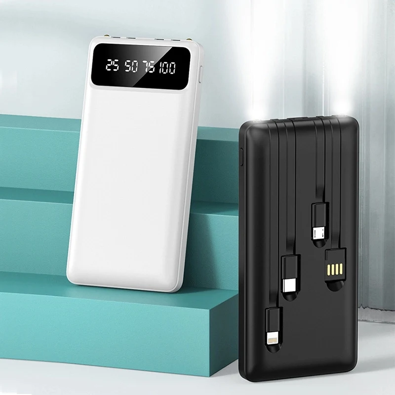 10000Mah Portable Powerbank with multiple cables 1