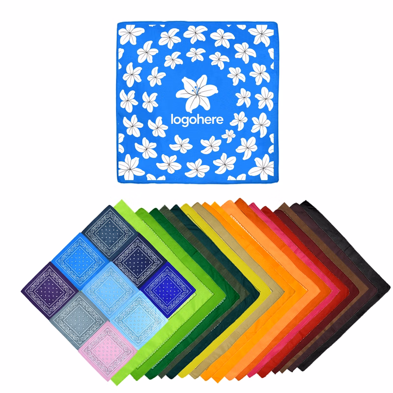 MOQ 100 pcs Custom Cotton Bandana Head Scarf