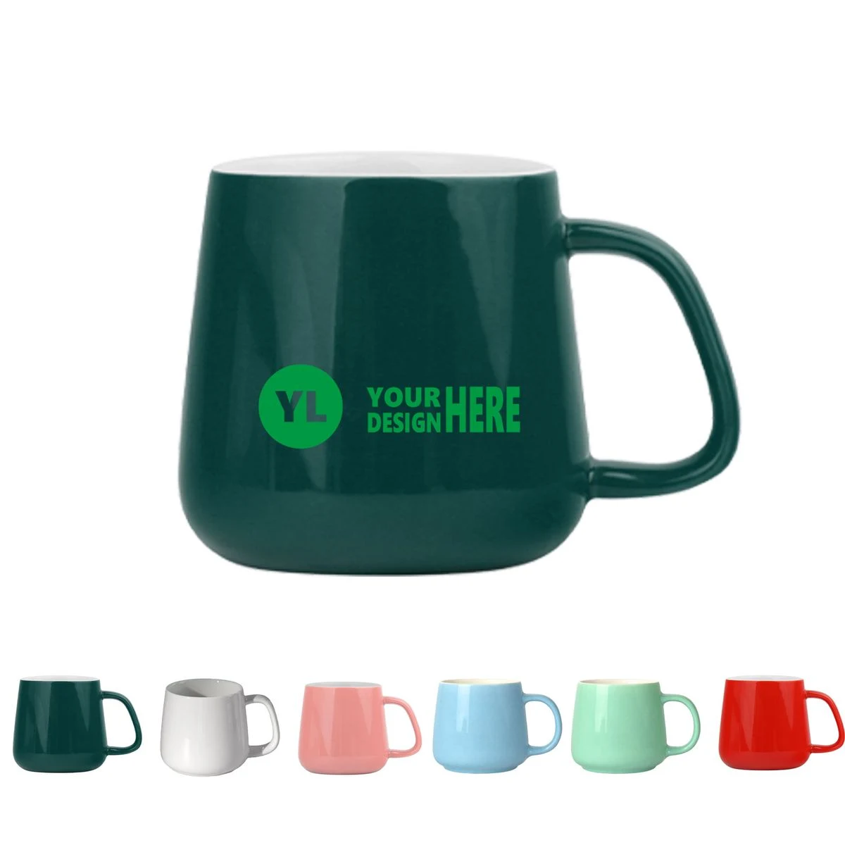 12Oz Ceramic Belly-shaped Tea Mug 1