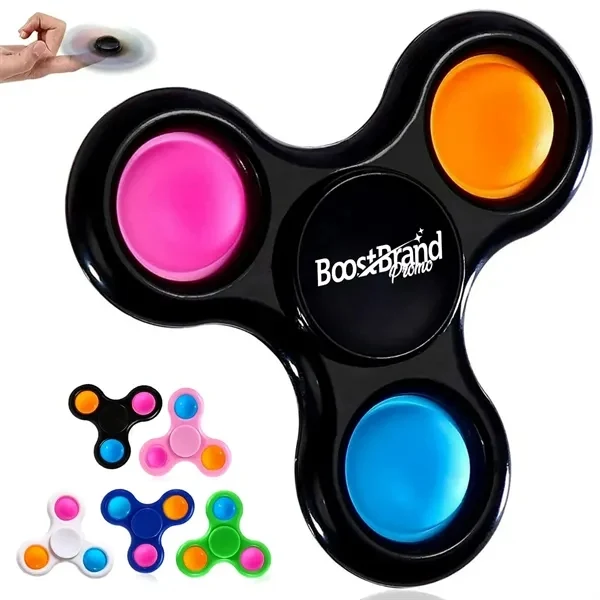Custom Silicone Bubble Pop Spinner Fidget Toy — Stress Relief & Focus Sensory 1