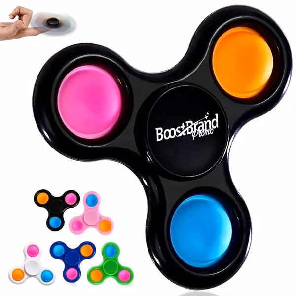 Custom Silicone Bubble Pop Spinner Fidget Toy — Stress Relief & Focus Sensory