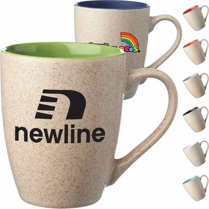 Two Tone Speckled Coffee Mugs