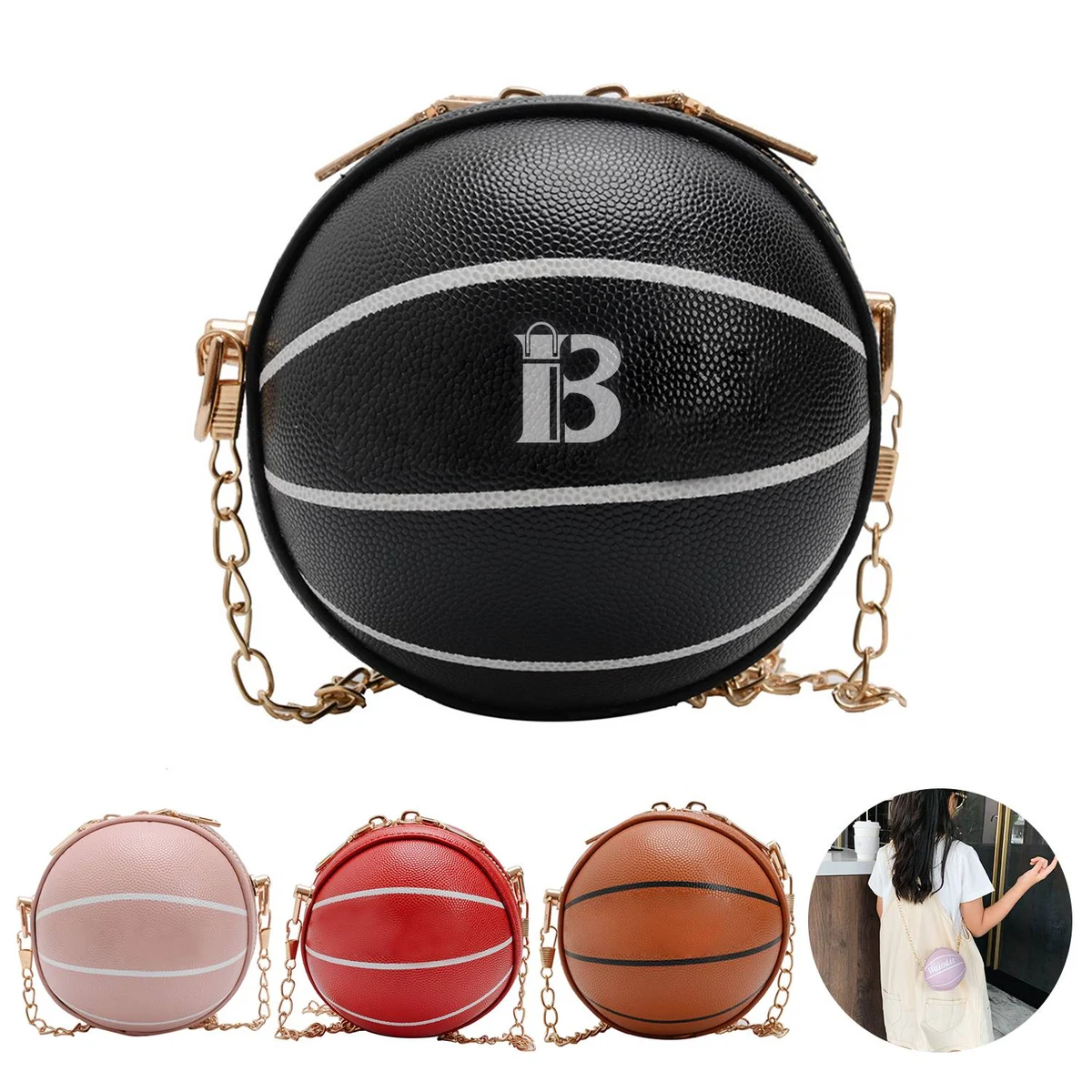 Children's Mini Fashion Chain Crossbody Basketball Bag 1