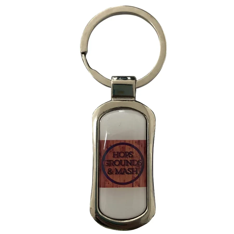 Stylish Rectangle Metal Keychain 1
