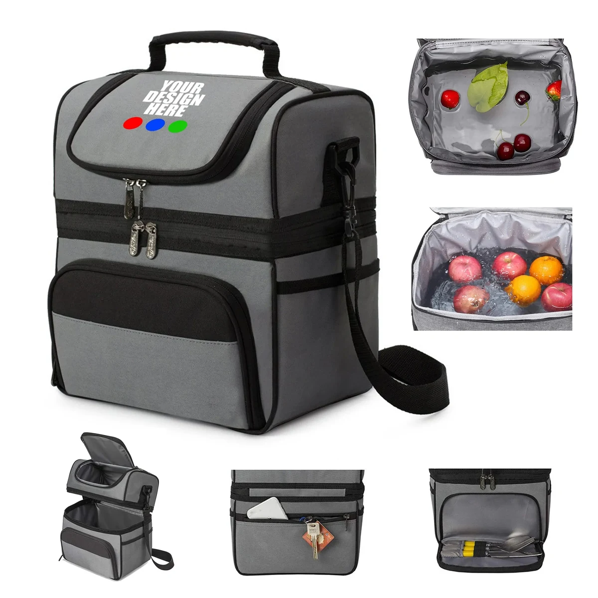 Free Cutlery PEVA Insulated Cooler Bag 1