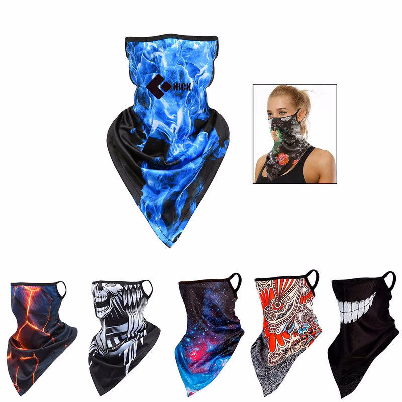 Face Bandana With Ear Loops Neck Gaiter