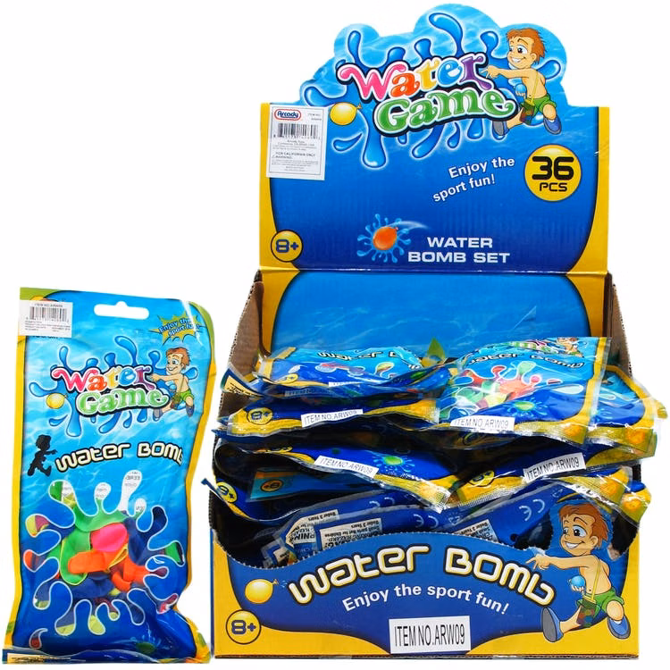 Water Balloons - Assorted 36 per Pack