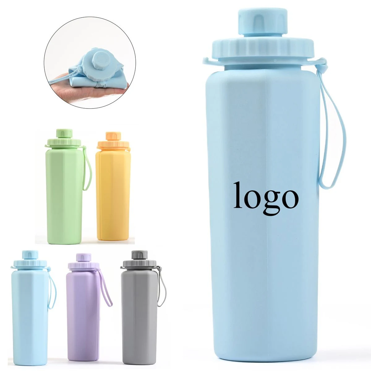 Foldable Travel Silicone Water Bottle For Business Trip & Daily Outing 1
