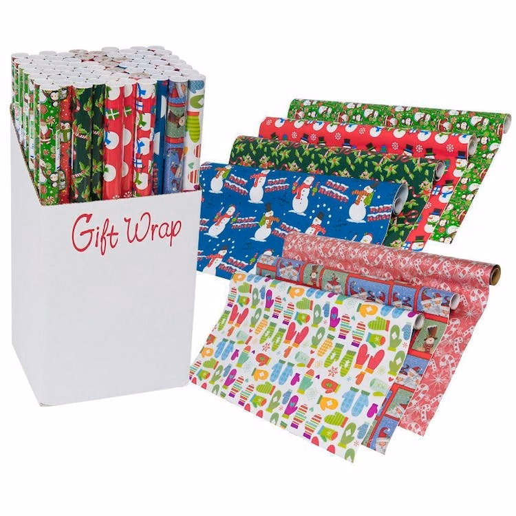 Christmas Wrapping Paper - Assorted 30" x 12'