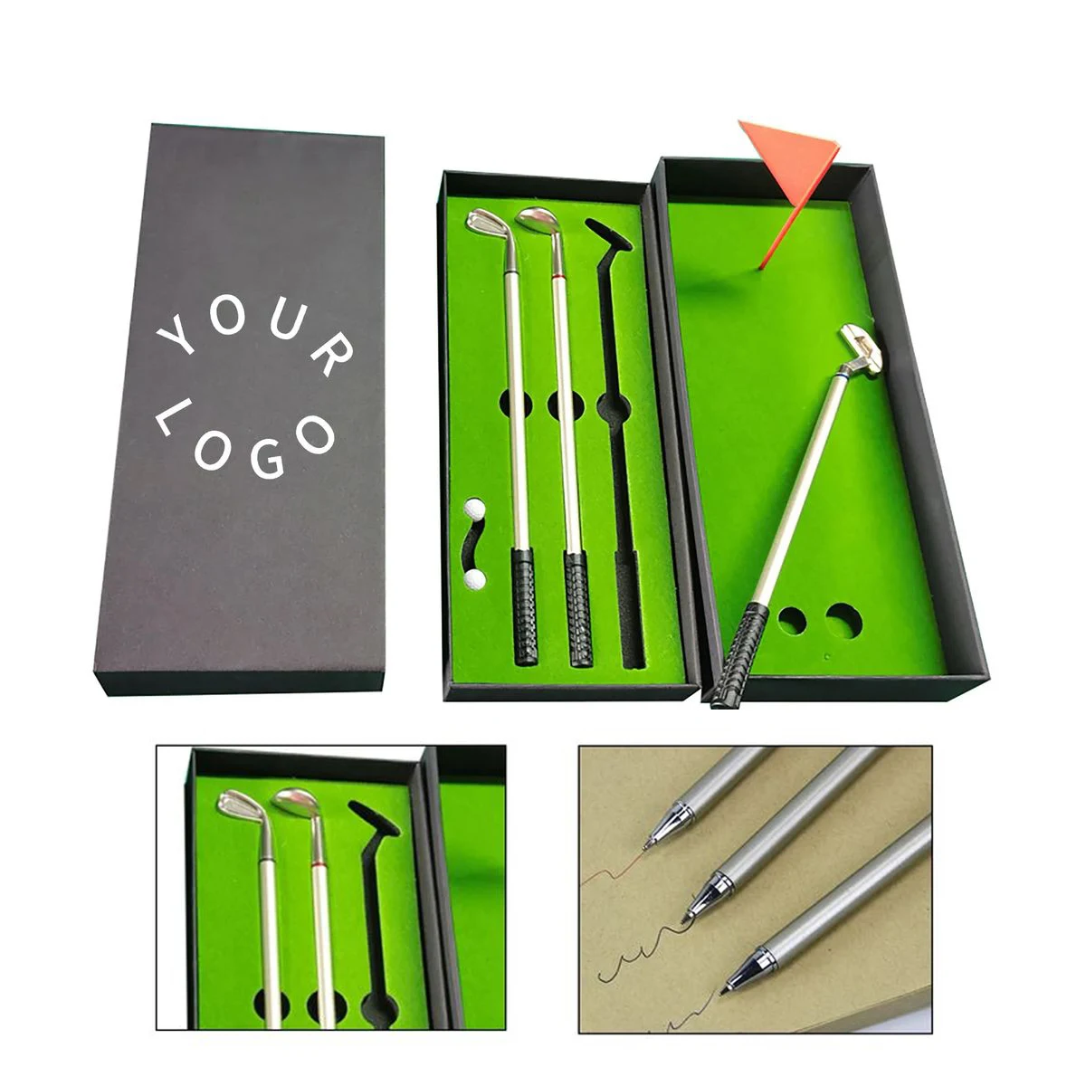 Golf Club Pen Gift Set with Mini Putting Box 1