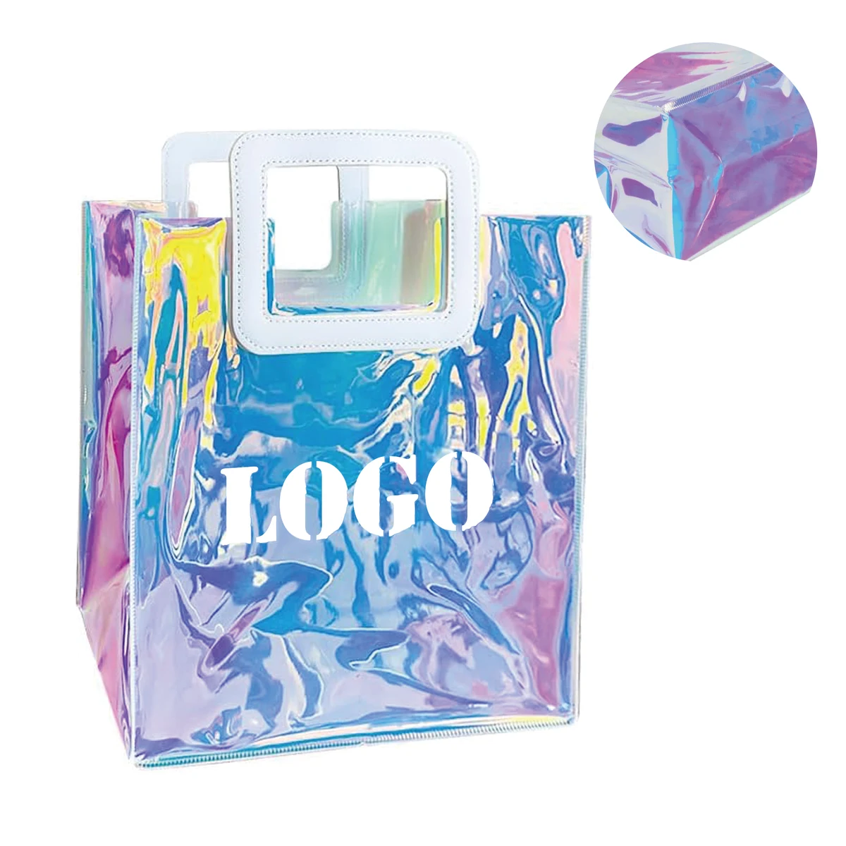 Laser Iridescent Clear Gift Bag 1