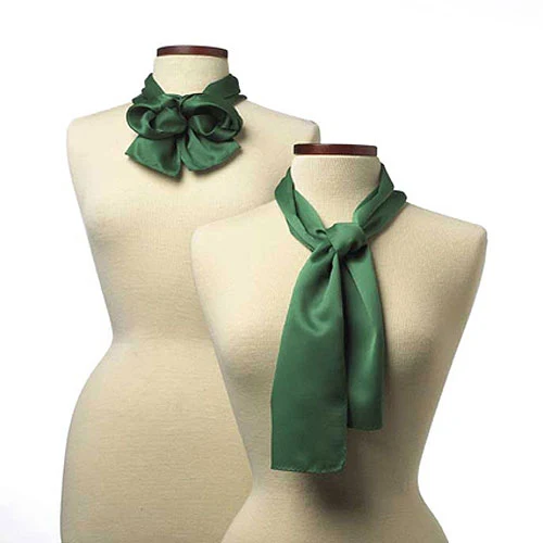 Kelly Green Polyester Satin Scarf - 8"x45" 1