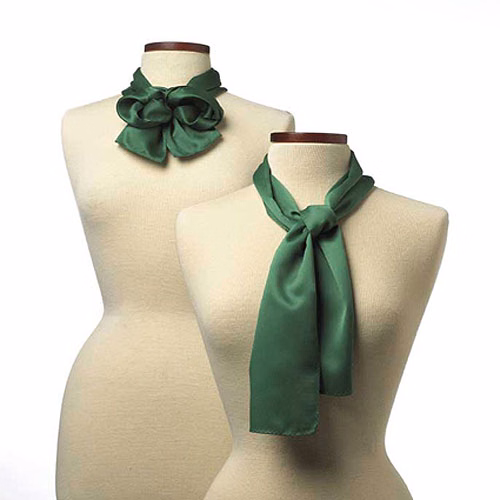 Kelly Green Polyester Satin Scarf - 8"x45"