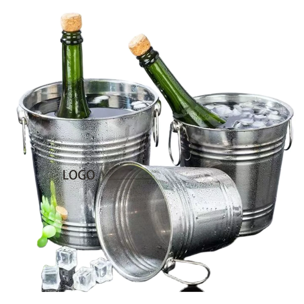 Thickened Stainless Steel Ice Bucket 1