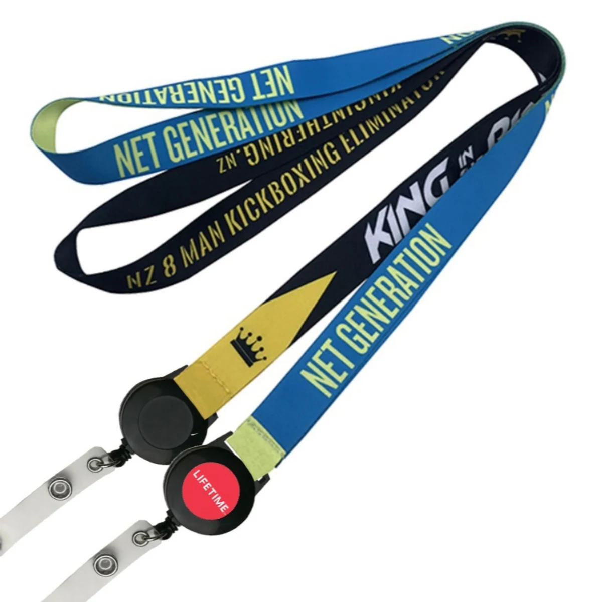 5/8 inch Dye Sublimation Lanyards w/ Retractable Reel Combo 1