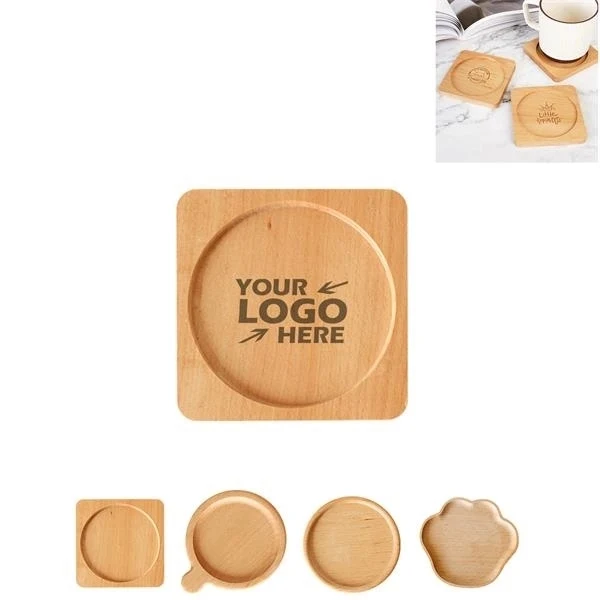 Beech Wood Insulation Coaster 1