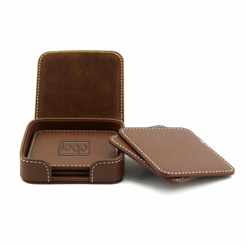 PU Leather Insulated Coaster Set