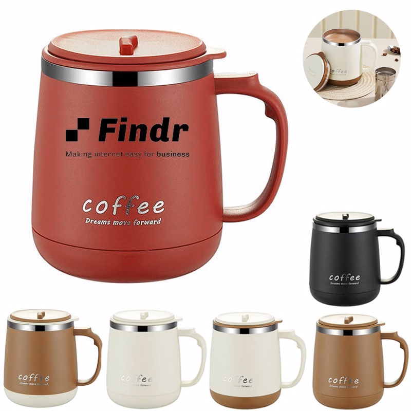 Coffee Mugs With Sliding Lid And Handle