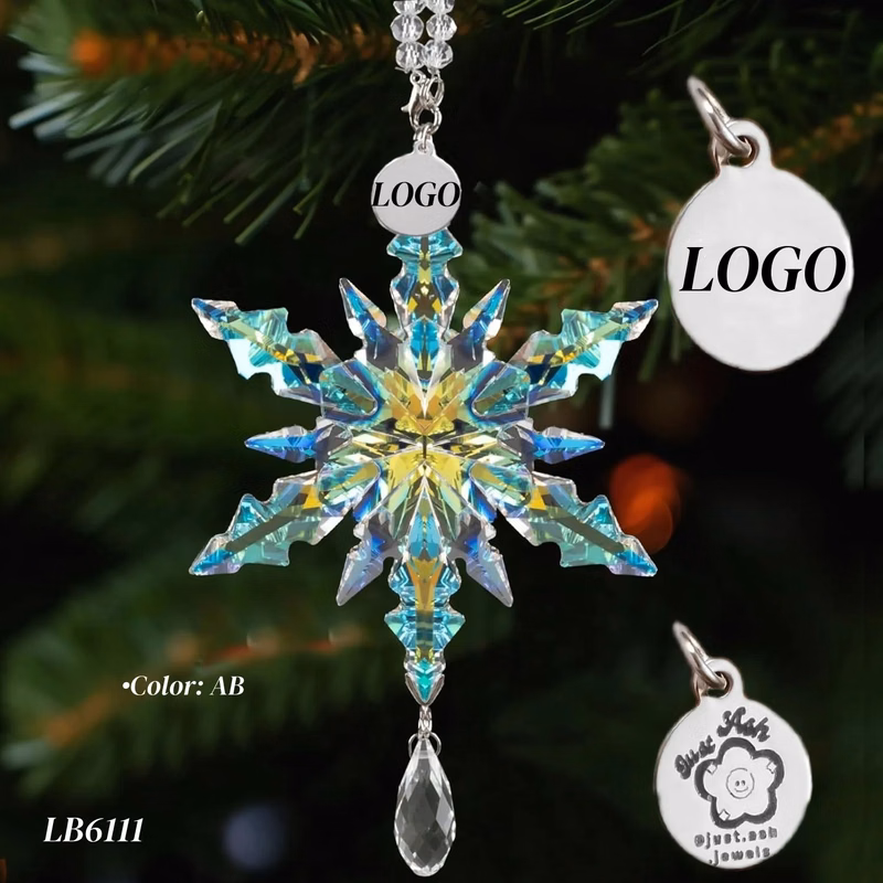 Snowflake Crystal Hanging Ornament Suncatcher Garland