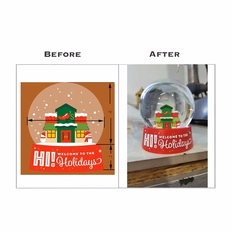 Custom Christmas Snow Globe - Shipped By Sea