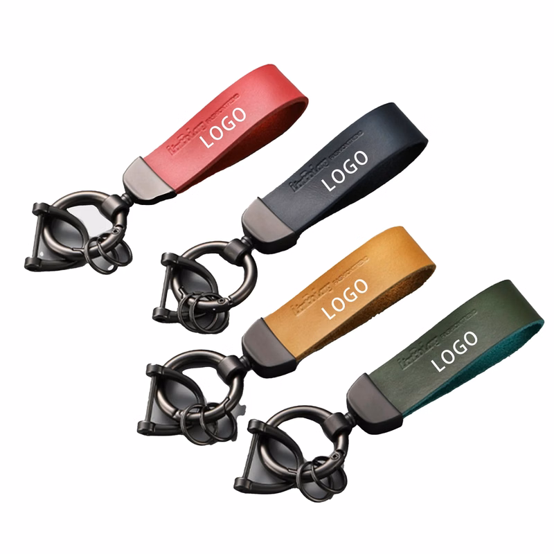 MOQ100 Cowhide Alloy key Chain