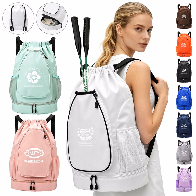 Multi-Functional Drawstring Racket Storage Bag