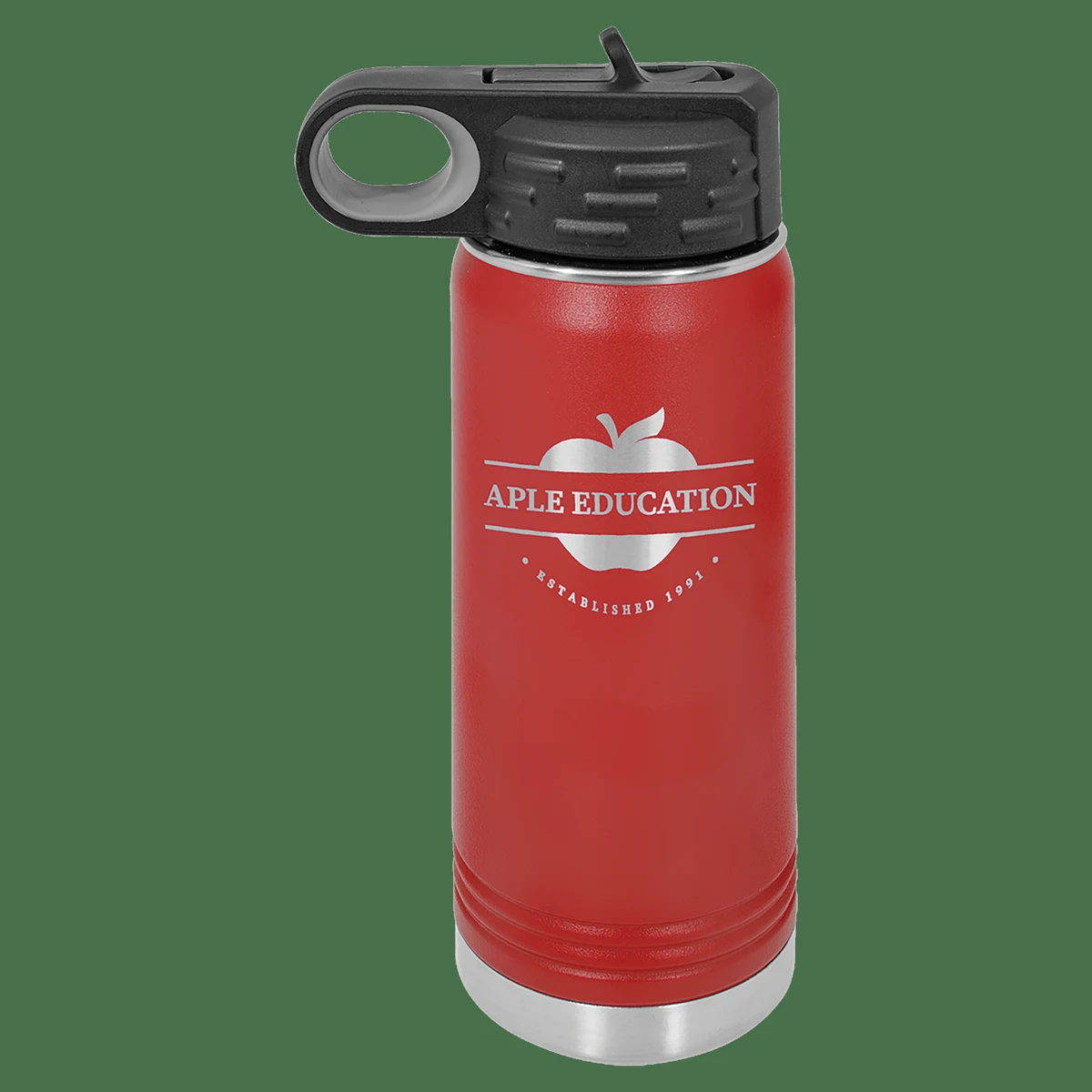 20 oz. Red Laser Engraved Polar Camel Water Bottles, custom water bottle with logo imprint 1