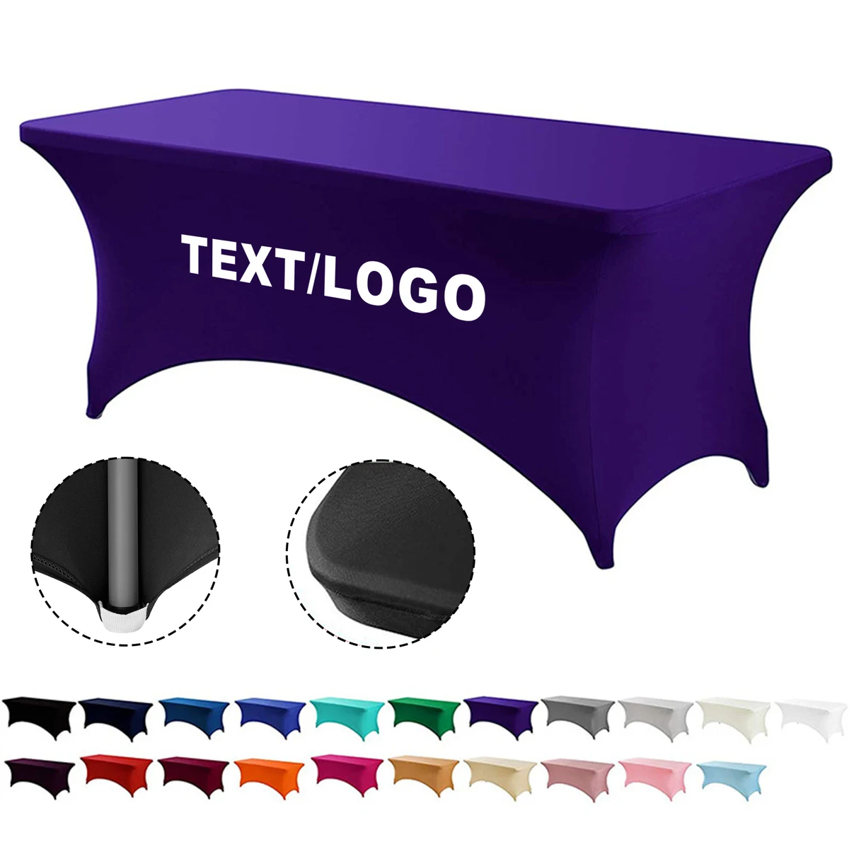 4 FT Stretch Tablecloth for Rectangular Tables 1