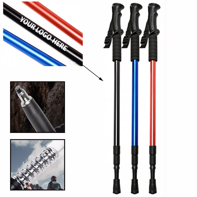 Portable Straight Handle Walking Stick for Outdoor Travel