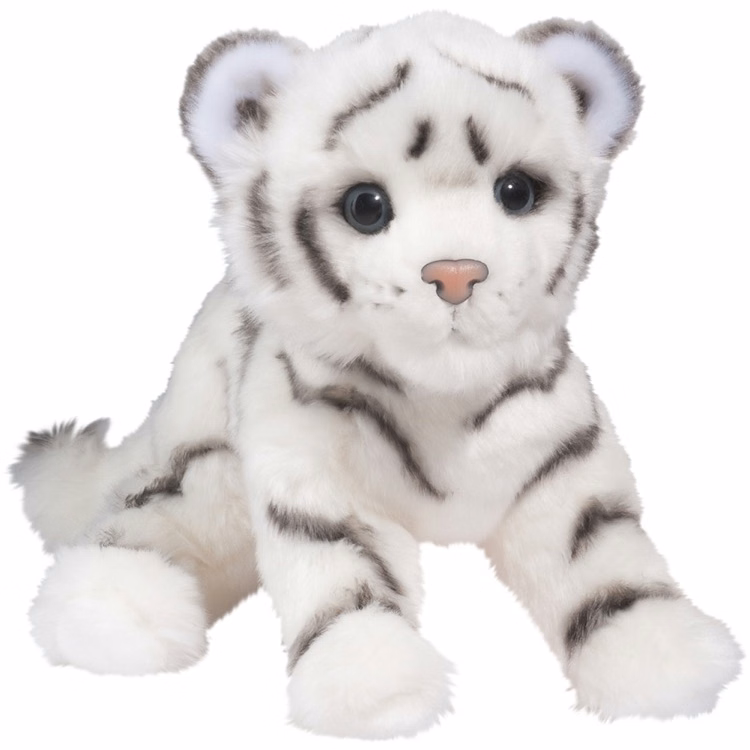 Silky White Tiger Cub Stuffed Animal