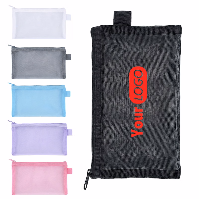 Large Capacity Minimalist Transparent Mesh Pencil Case