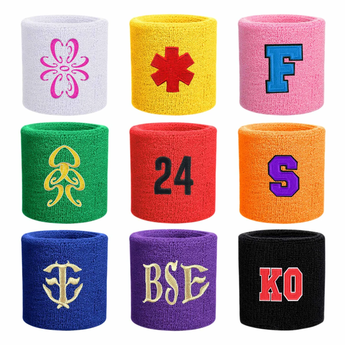 Embroidery Terry Cloth Sports Wristband 1