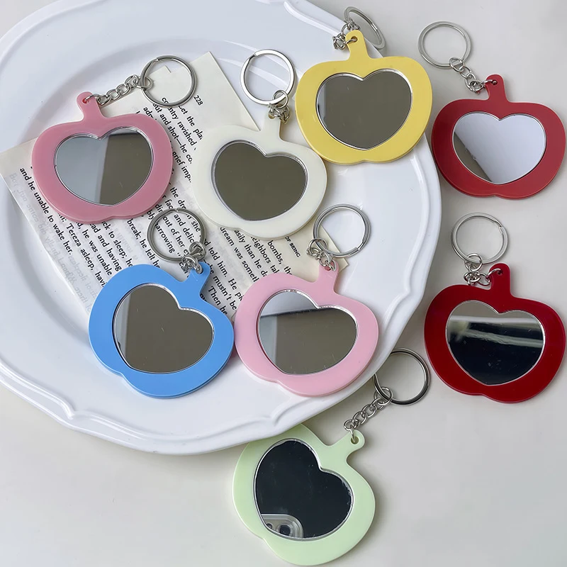 Fruit Shaped Heart Mirror Keychain 1