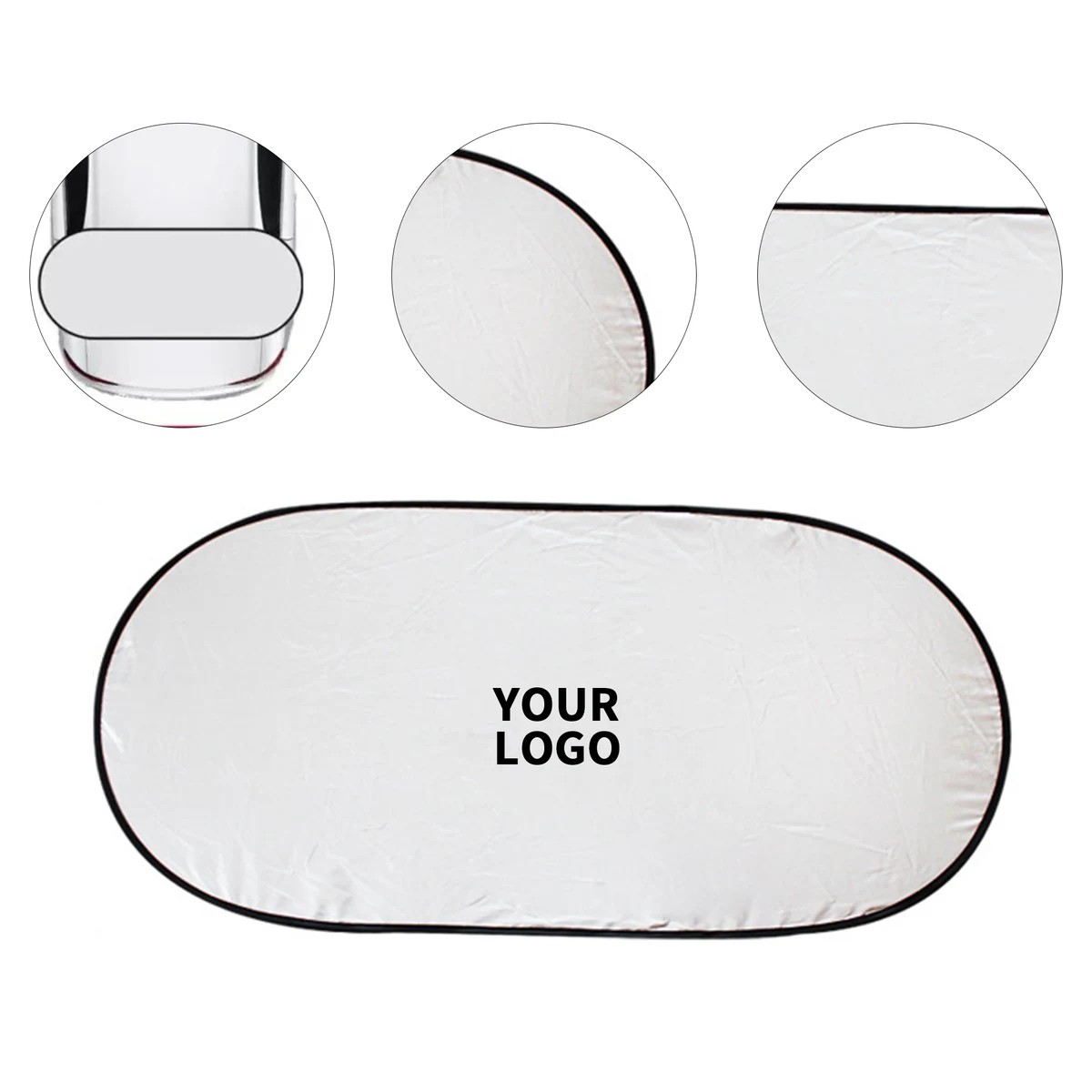 One Hundred Seventy T Polyester Car Windshield Sun Shade With Storage Pouch 1