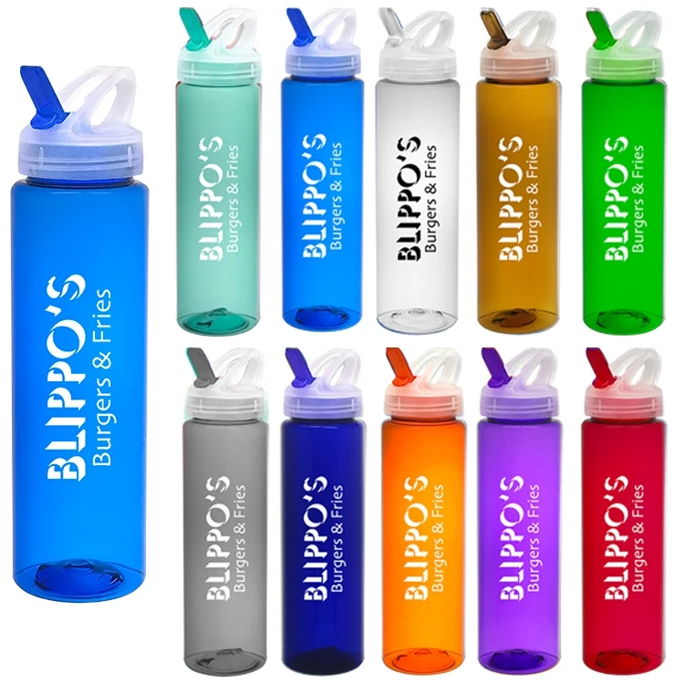 32 oz PET Sports Water Bottle with Flip Top Lid 1