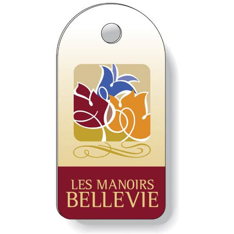 Plastic Key Tag .030 Compressed Laminated PVC (1"x2"), Full Colour 1