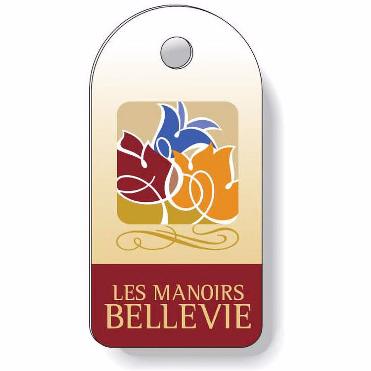 Plastic Key Tag .030 Compressed Laminated PVC (1"x2"), Full Colour