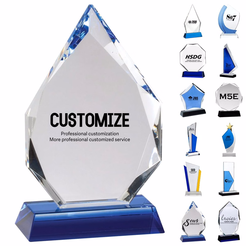 Solid Color Transparent Crystal Award Trophy